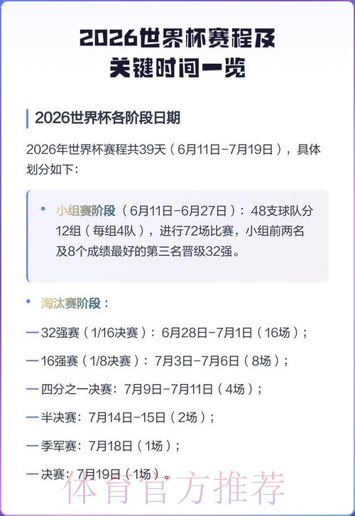 2026世界杯每日赛程今日完整安排怎么查 2026世界杯每日赛程今日完整安排怎么查