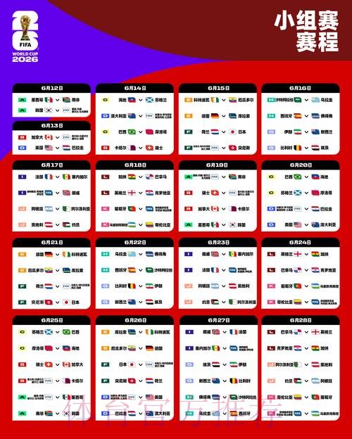 2026世界杯每日赛程今日完整安排怎么查 2026世界杯每日赛程今日完整安排怎么查